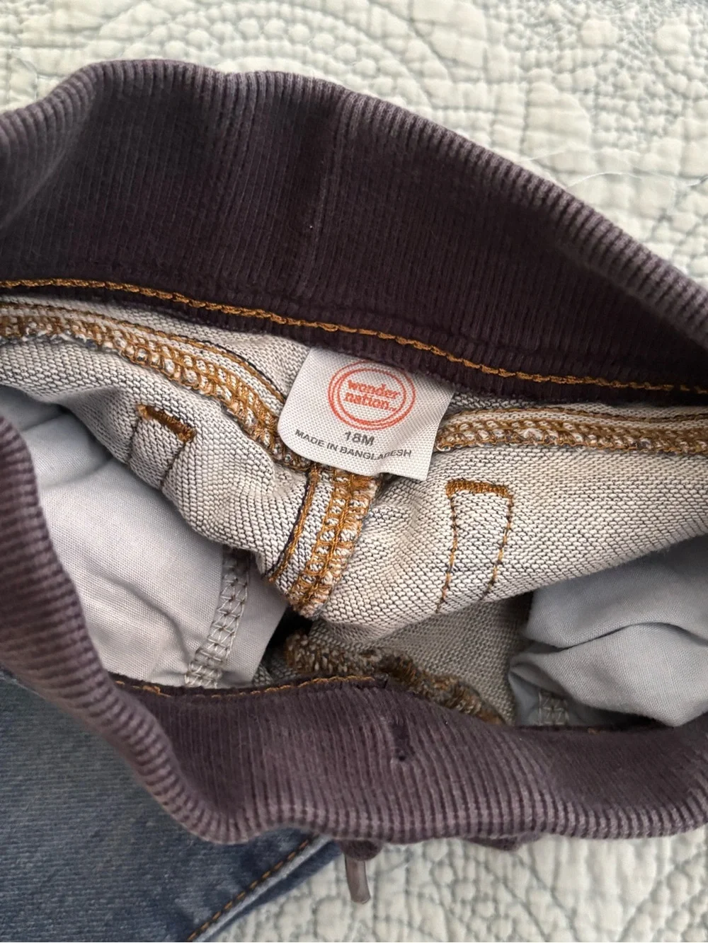 Wonder Nation Dark Blue Knit-Waist Denim Jeans